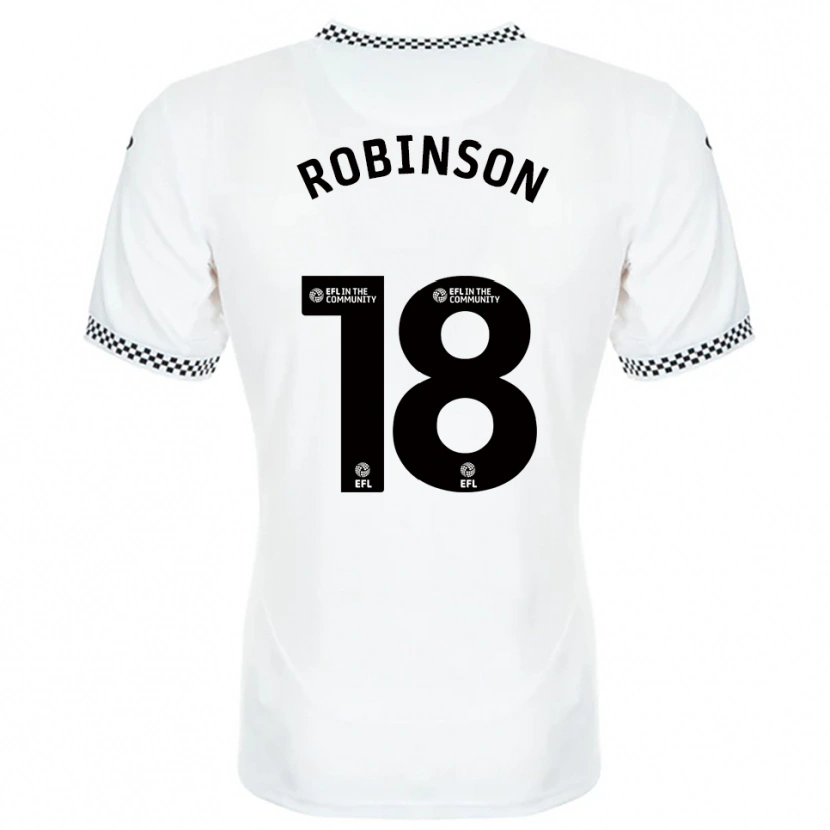 Danxen Kinderen Milo Robinson #18 Wit Oranje Thuisshirt Thuistenue 2025/26 T-Shirt