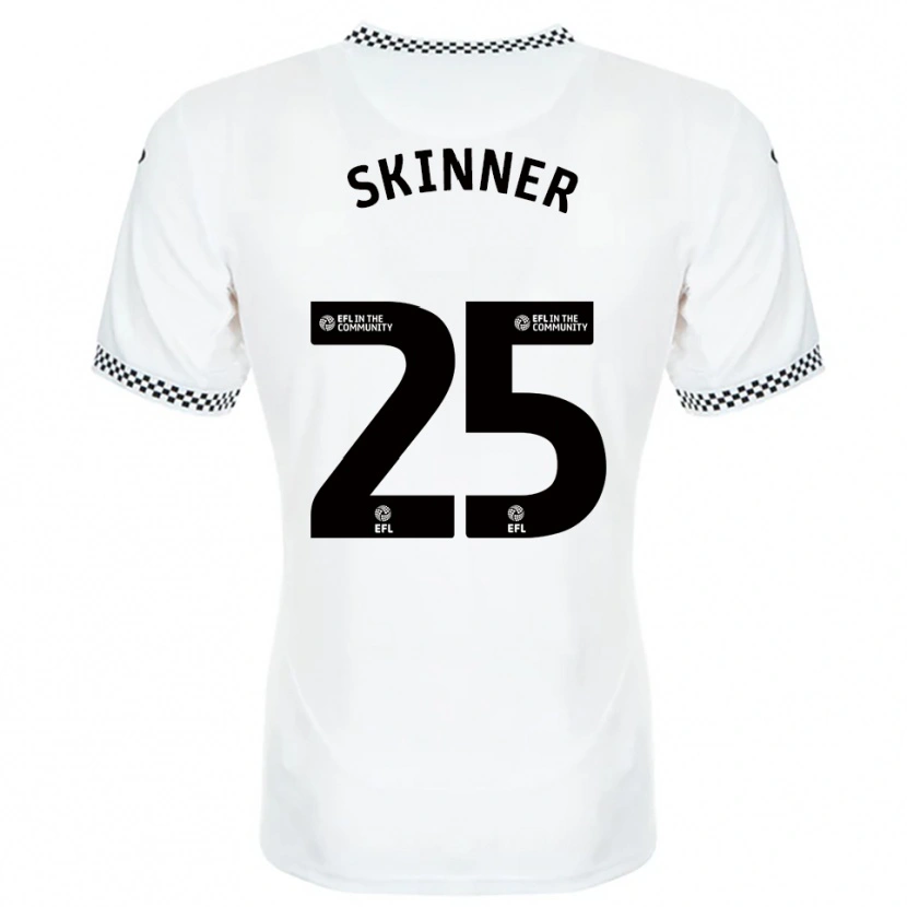 Danxen Kinderen Claire Skinner #25 Wit Oranje Thuisshirt Thuistenue 2025/26 T-Shirt