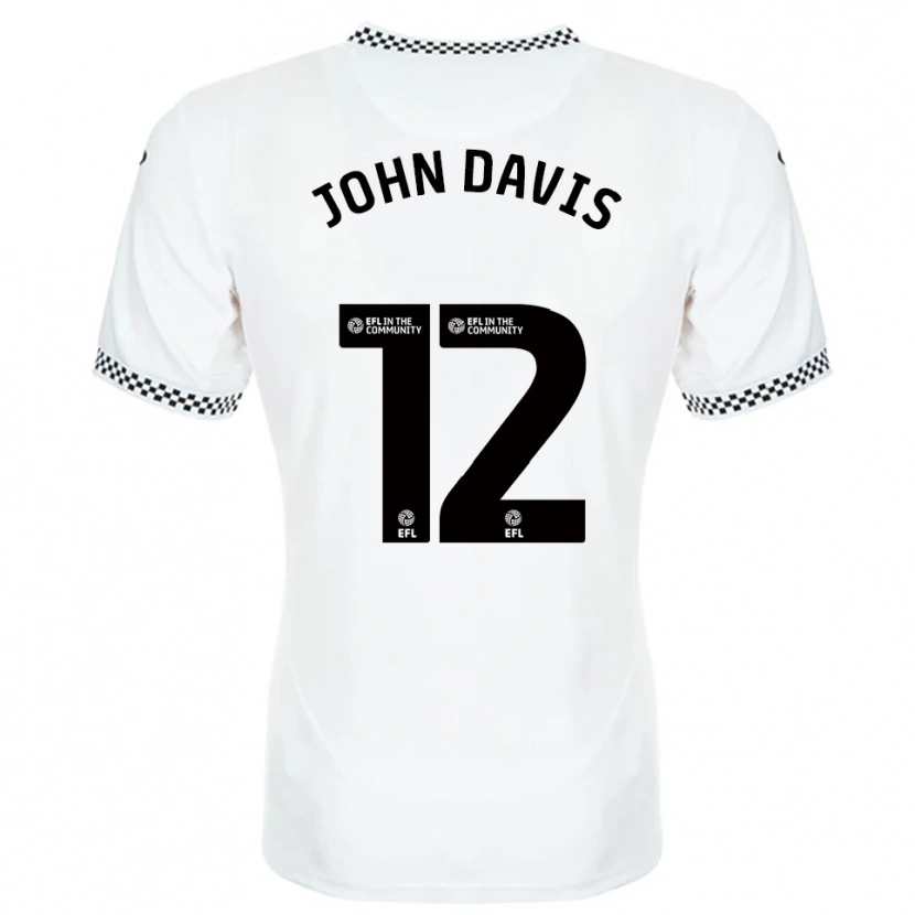Danxen Kinderen Stacey John-Davis #12 Wit Oranje Thuisshirt Thuistenue 2025/26 T-Shirt