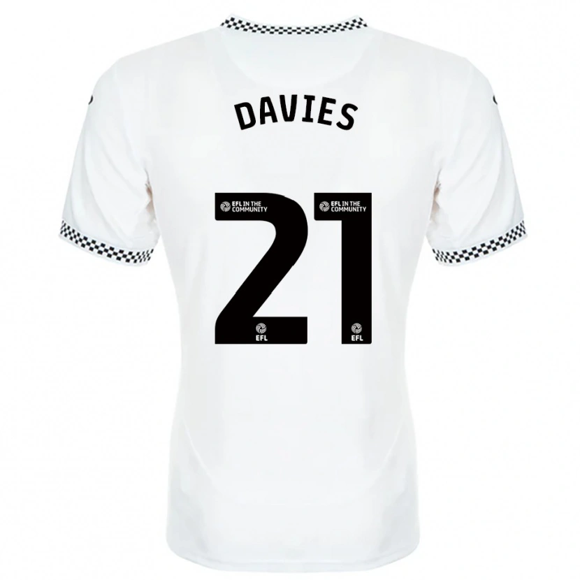 Danxen Kinderen Laura Davies #21 Wit Oranje Thuisshirt Thuistenue 2025/26 T-Shirt