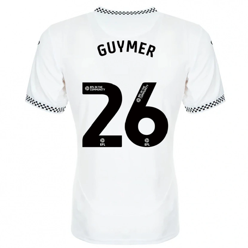 Danxen Kinderen Jasmine Guymer #26 Wit Oranje Thuisshirt Thuistenue 2025/26 T-Shirt