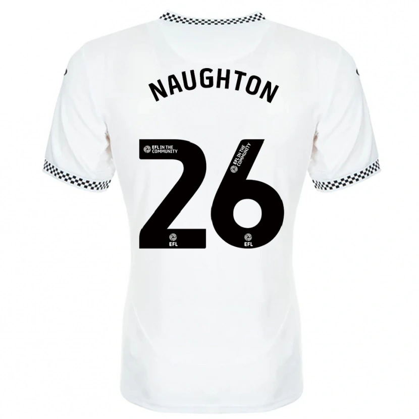 Danxen Kinderen Kyle Naughton #26 Wit Oranje Thuisshirt Thuistenue 2025/26 T-Shirt