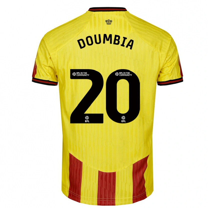 Danxen Kinderen Mamadou Doumbia #20 Geel Rood Thuisshirt Thuistenue 2025/26 T-Shirt