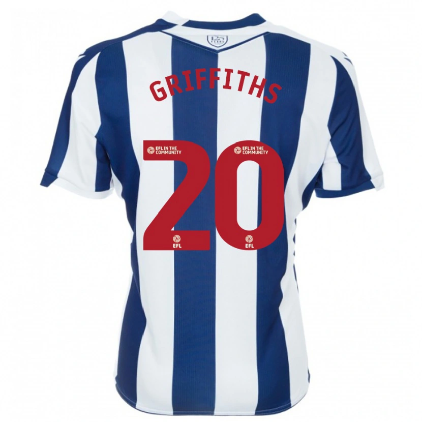 Danxen Kinderen Josh Griffiths #20 Marine Wit Thuisshirt Thuistenue 2025/26 T-Shirt