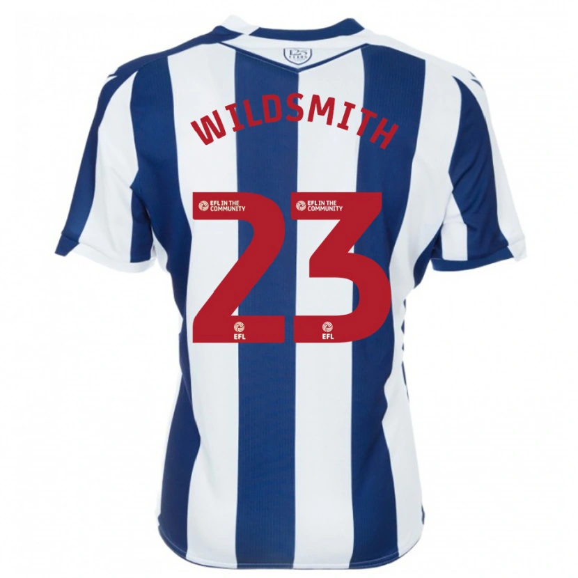 Danxen Kinderen Joe Wildsmith #23 Marine Wit Thuisshirt Thuistenue 2025/26 T-Shirt