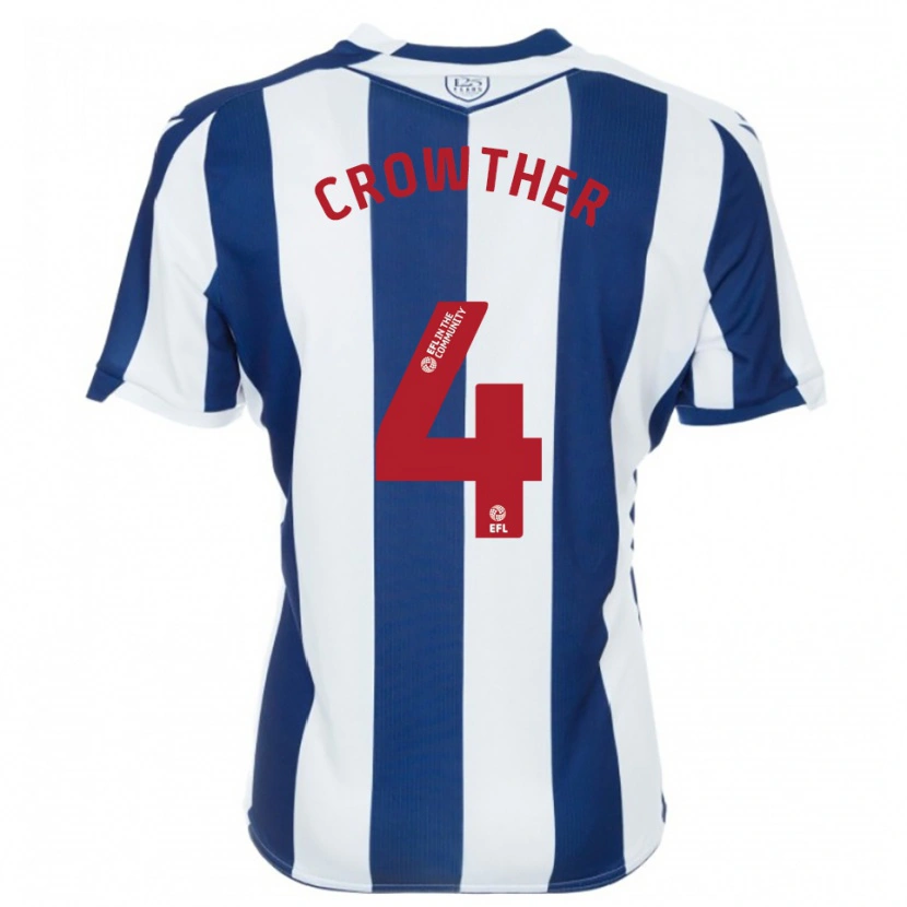 Danxen Kinderen Matthew Crowther #4 Marine Wit Thuisshirt Thuistenue 2025/26 T-Shirt