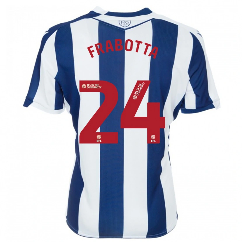 Danxen Kinderen Gianluca Frabotta #24 Marine Wit Thuisshirt Thuistenue 2025/26 T-Shirt