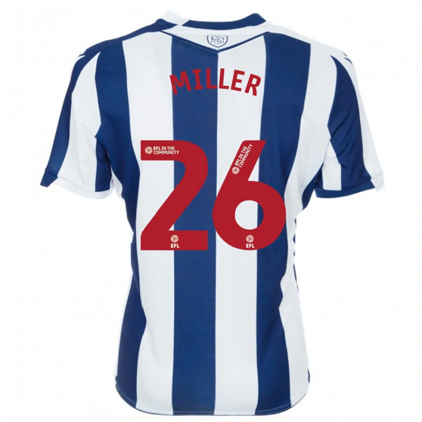 Danxen Kinderen Nna Miller #26 Marine Wit Thuisshirt Thuistenue 2025/26 T-Shirt
