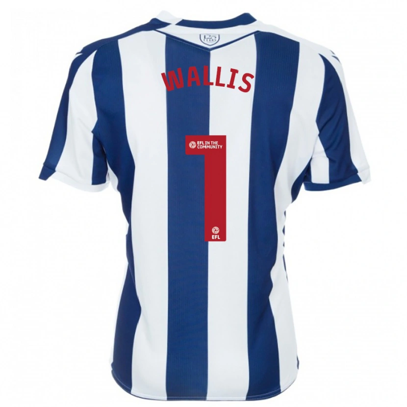 Danxen Kinderen Joe Wallis #1 Marine Wit Thuisshirt Thuistenue 2025/26 T-Shirt
