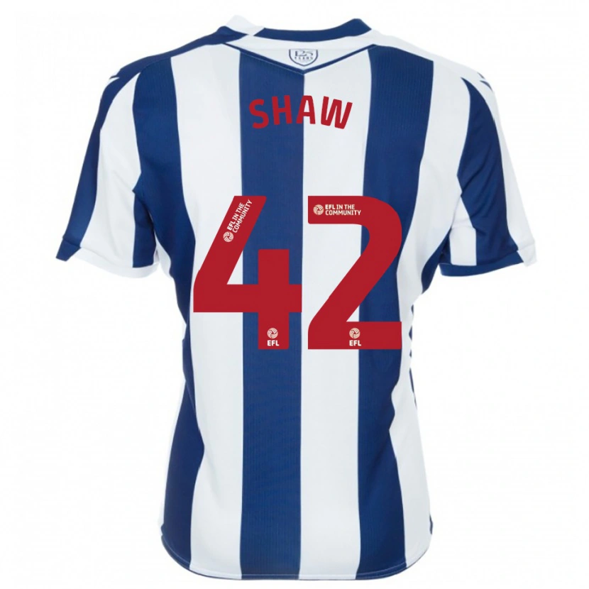 Danxen Kinderen Josh Shaw #42 Marine Wit Thuisshirt Thuistenue 2025/26 T-Shirt