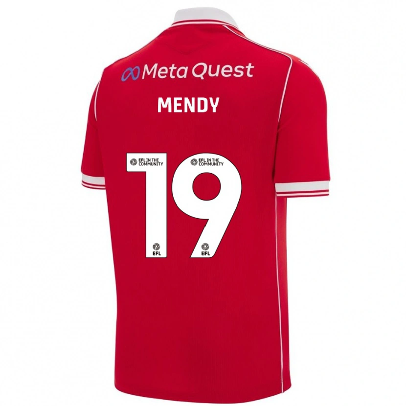 Danxen Kinderen Jacob Mendy #19 Rood Wit Thuisshirt Thuistenue 2025/26 T-Shirt
