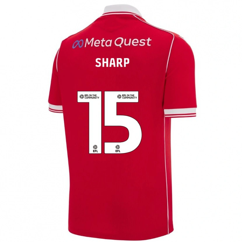Danxen Kinderen Katie Sharp #15 Rood Wit Thuisshirt Thuistenue 2025/26 T-Shirt