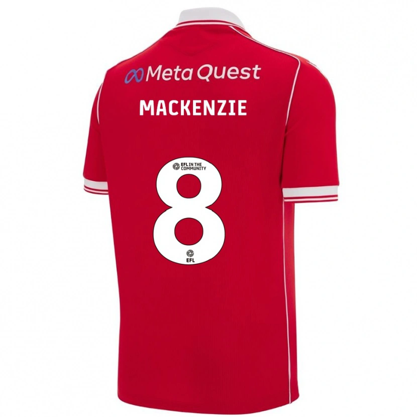 Danxen Kinderen Libby Mackenzie #8 Rood Wit Thuisshirt Thuistenue 2025/26 T-Shirt