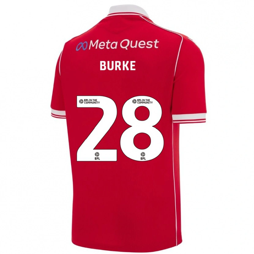 Danxen Kinderen Leah Burke #28 Rood Wit Thuisshirt Thuistenue 2025/26 T-Shirt
