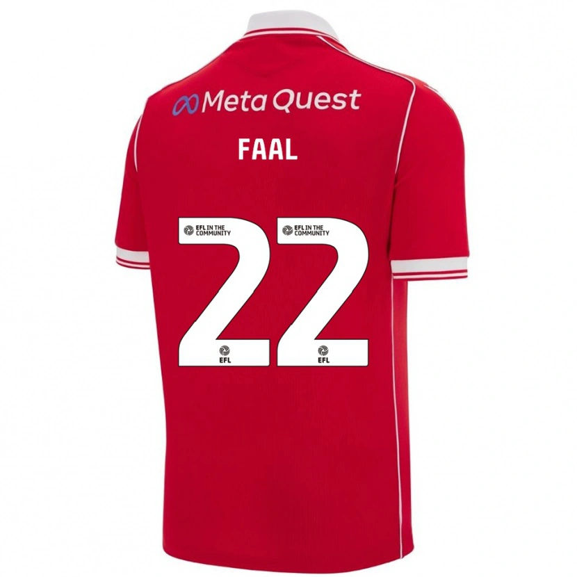 Danxen Kinderen Mo Faal #22 Rood Wit Thuisshirt Thuistenue 2025/26 T-Shirt