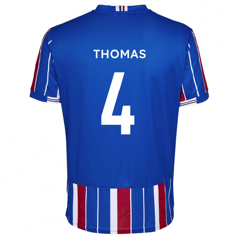 Danxen Kinderen Terell Thomas #4 Blauw Rood Wit Thuisshirt Thuistenue 2025/26 T-Shirt