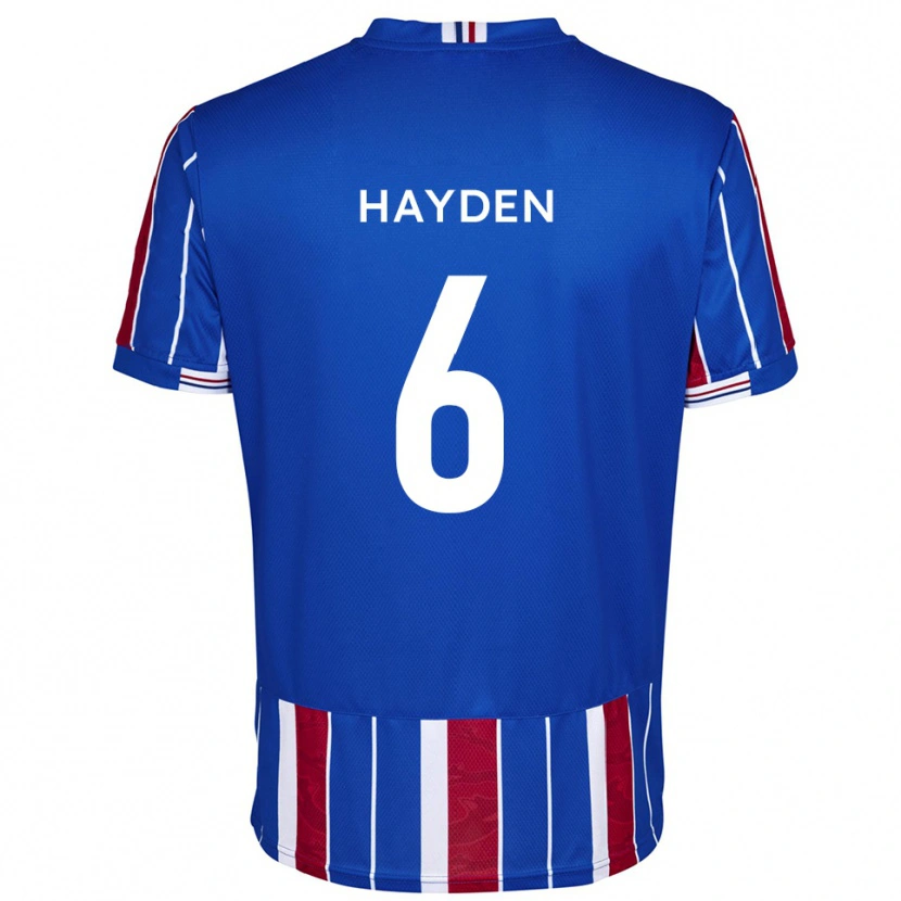Danxen Kinderen Aaron Hayden #6 Blauw Rood Wit Thuisshirt Thuistenue 2025/26 T-Shirt