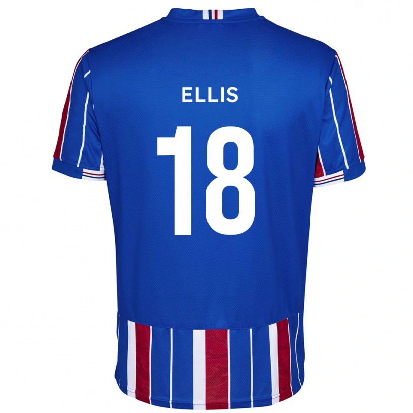 Danxen Kinderen Jack Ellis #18 Blauw Rood Wit Thuisshirt Thuistenue 2025/26 T-Shirt