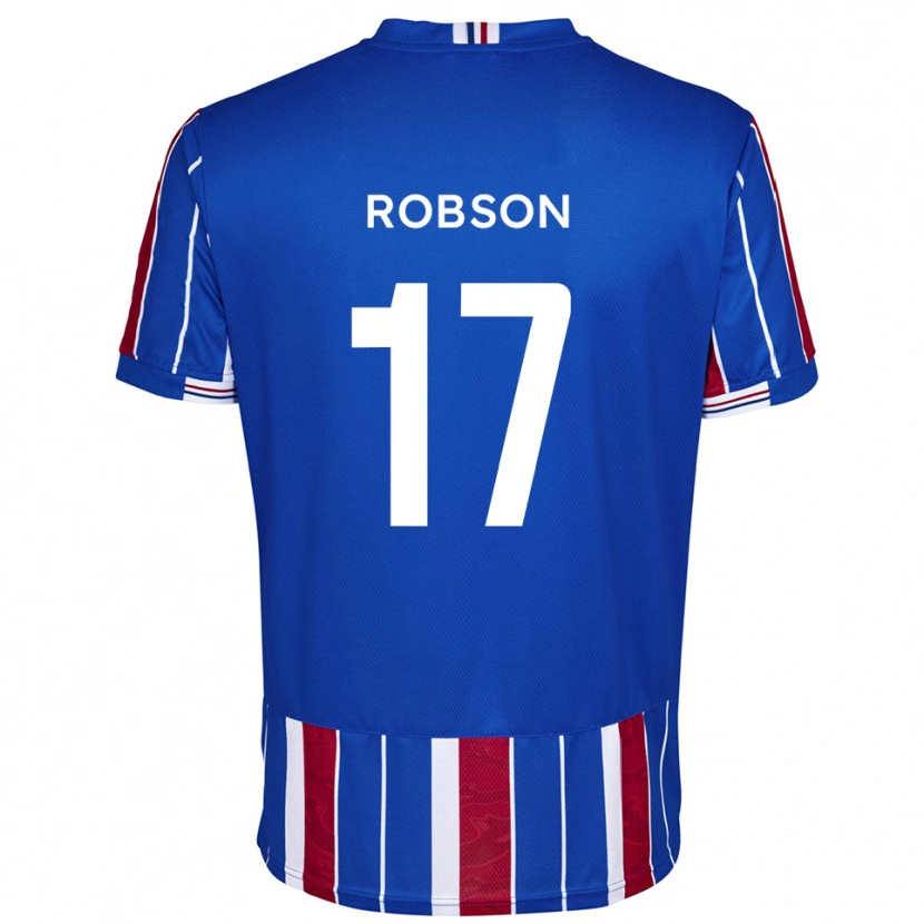 Danxen Kinderen Ethan Robson #17 Blauw Rood Wit Thuisshirt Thuistenue 2025/26 T-Shirt
