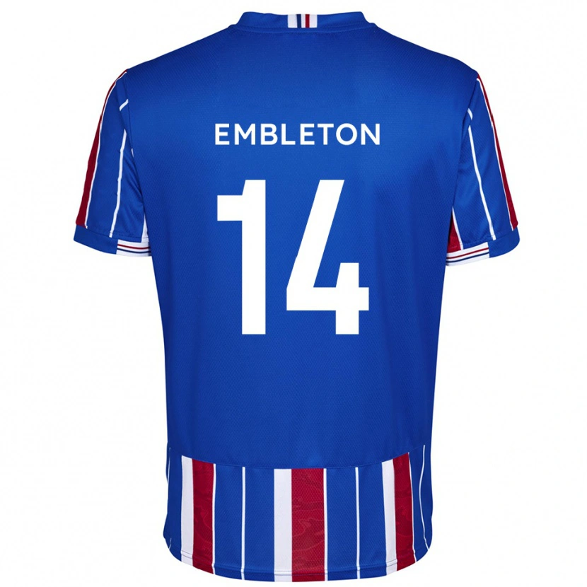 Danxen Kinderen Elliot Embleton #14 Blauw Rood Wit Thuisshirt Thuistenue 2025/26 T-Shirt