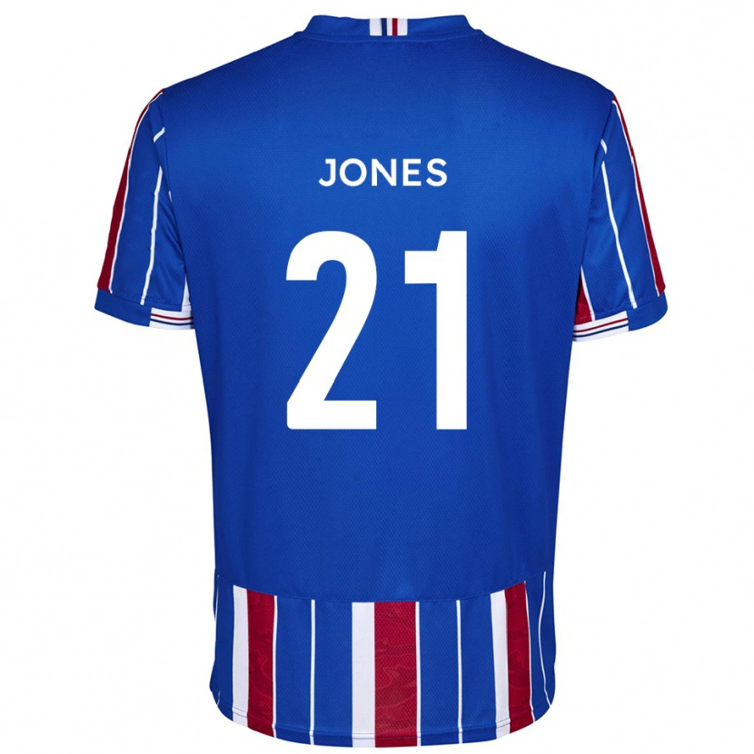 Danxen Kinderen Jordan Jones #21 Blauw Rood Wit Thuisshirt Thuistenue 2025/26 T-Shirt