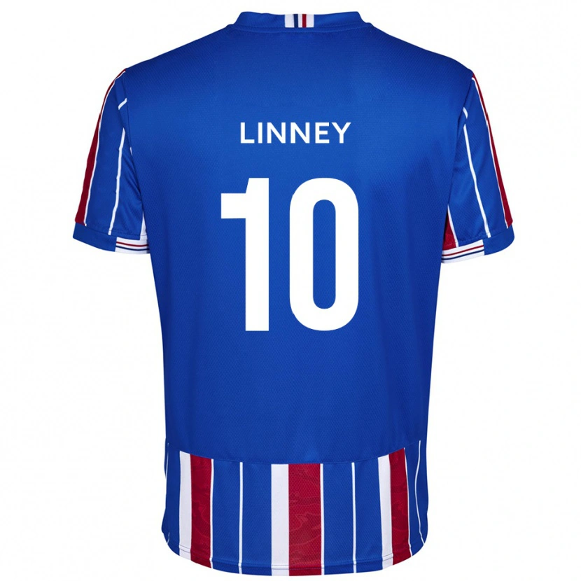 Danxen Kinderen Regan Linney #10 Blauw Rood Wit Thuisshirt Thuistenue 2025/26 T-Shirt
