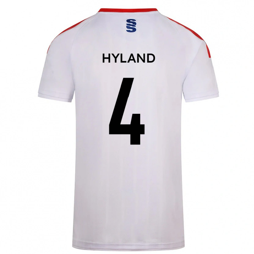 Danxen Kinderen Mia Hyland #4 Wit Marine Thuisshirt Thuistenue 2025/26 T-Shirt