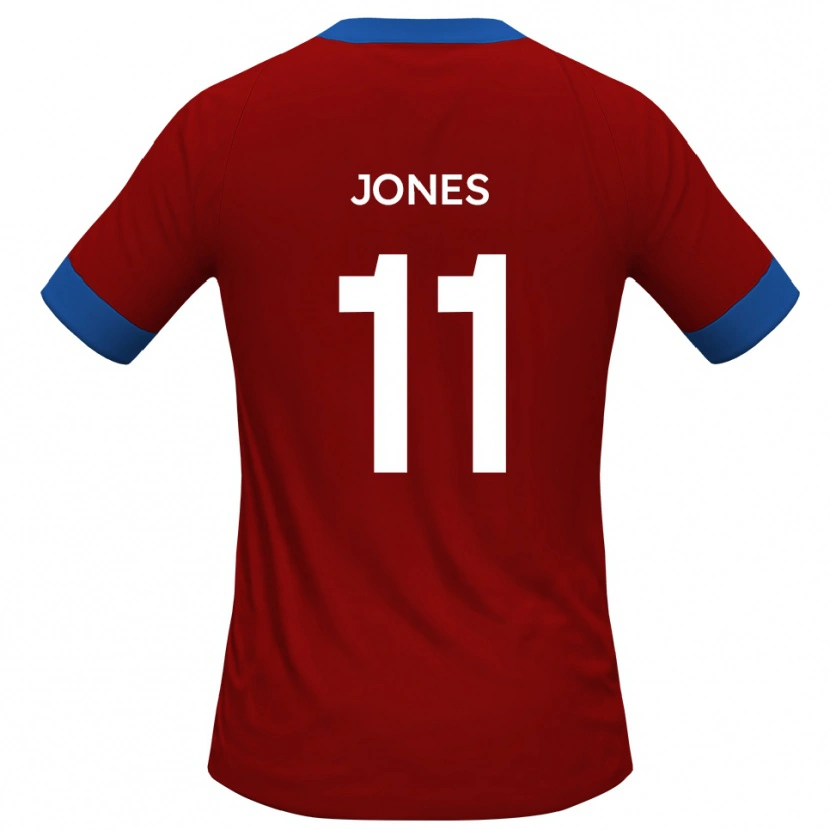 Danxen Kinderen Ryan Jones #11 Rood Blauw Thuisshirt Thuistenue 2025/26 T-Shirt