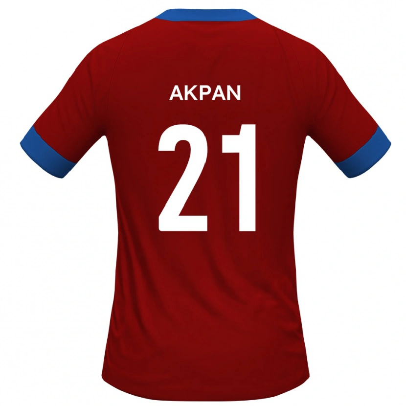Danxen Kinderen Ashley Akpan #21 Rood Blauw Thuisshirt Thuistenue 2025/26 T-Shirt