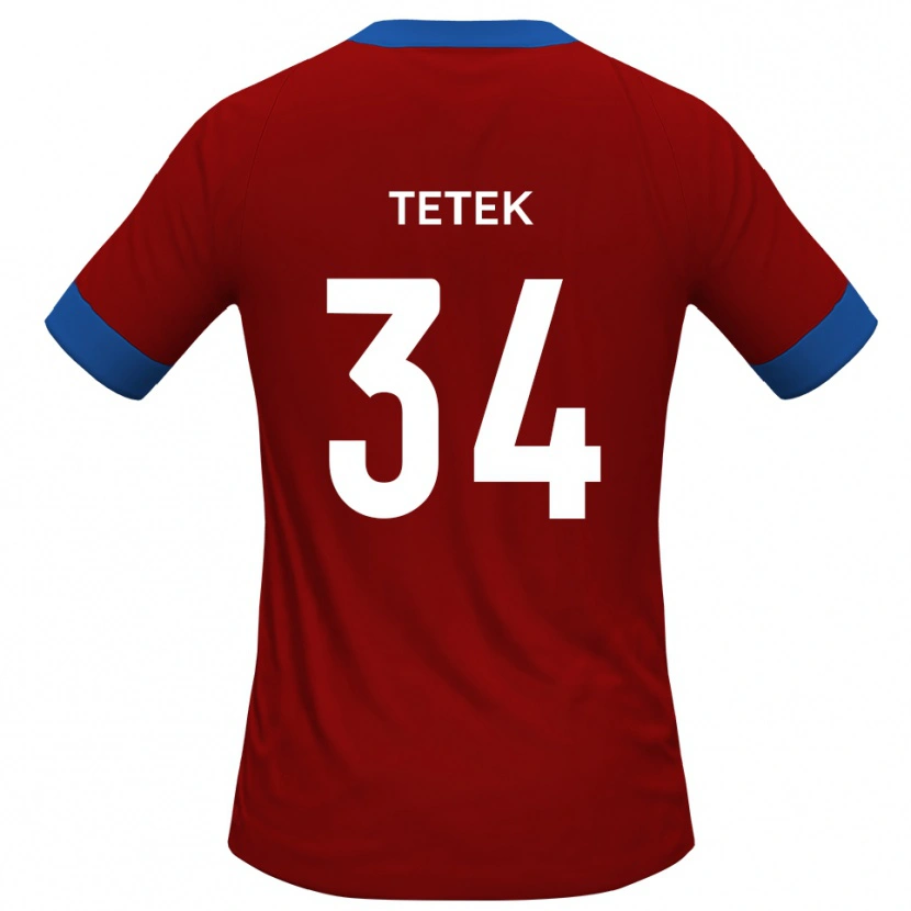 Danxen Kinderen Dejan Tetek #34 Rood Blauw Thuisshirt Thuistenue 2025/26 T-Shirt