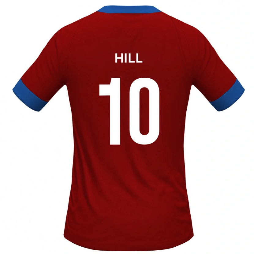 Danxen Kinderen Ryan Hill #10 Rood Blauw Thuisshirt Thuistenue 2025/26 T-Shirt