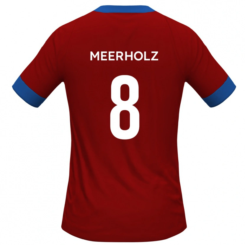 Danxen Kinderen Jed Meerholz #8 Rood Blauw Thuisshirt Thuistenue 2025/26 T-Shirt