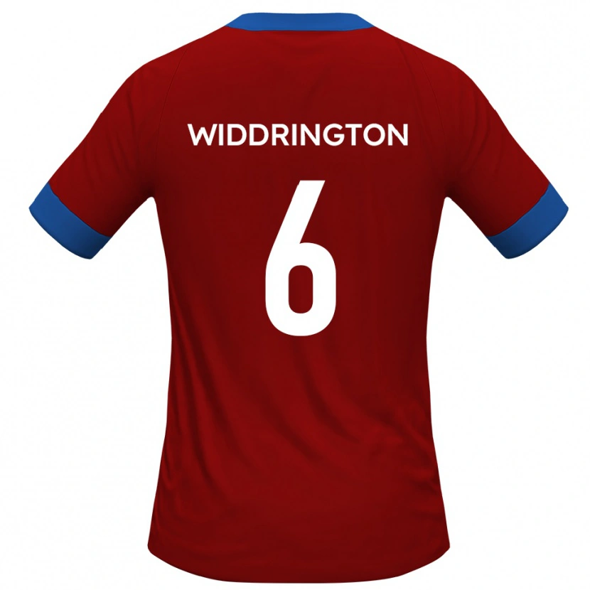 Danxen Kinderen Theo Widdrington #6 Rood Blauw Thuisshirt Thuistenue 2025/26 T-Shirt
