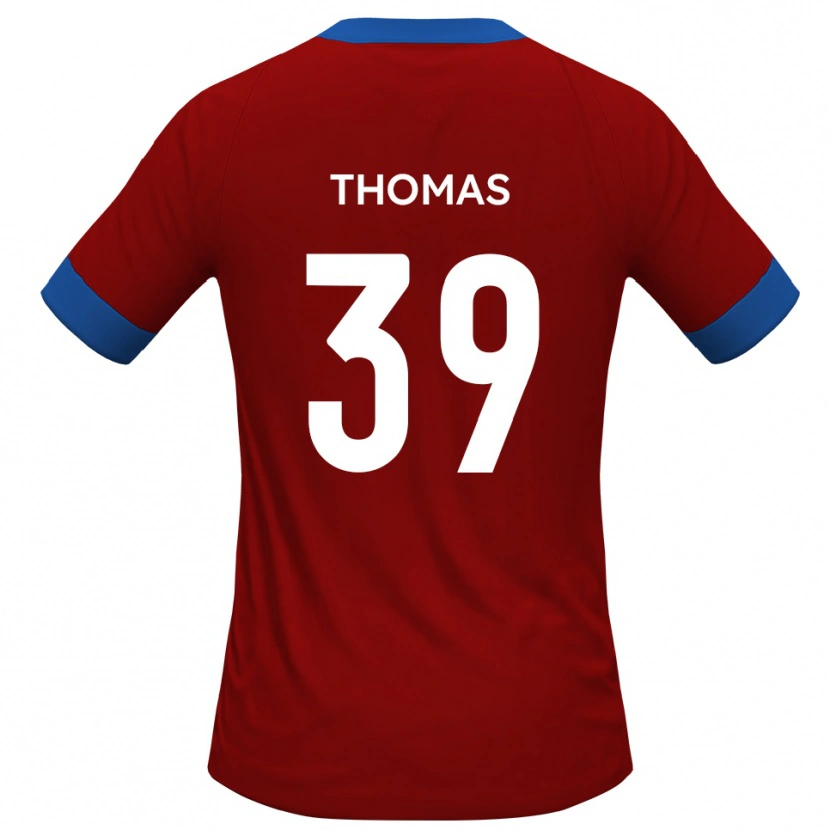 Danxen Kinderen Kwame Thomas #39 Rood Blauw Thuisshirt Thuistenue 2025/26 T-Shirt