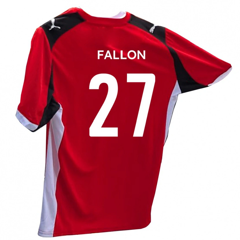 Danxen Kinderen Louie Fallon #27 Rood Wit Thuisshirt Thuistenue 2025/26 T-Shirt