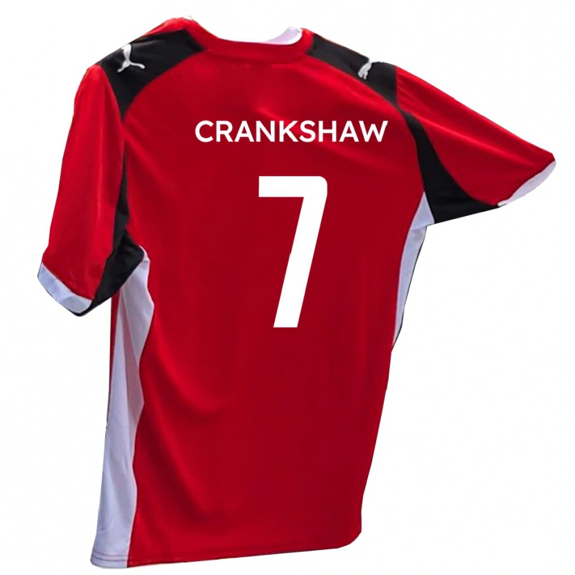 Danxen Kinderen Ollie Crankshaw #7 Rood Wit Thuisshirt Thuistenue 2025/26 T-Shirt