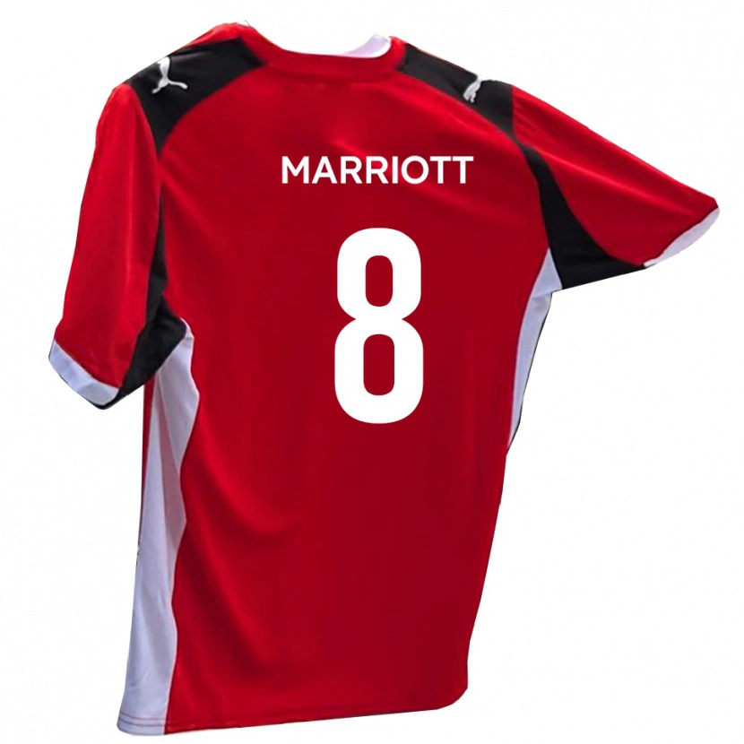 Danxen Kinderen Isaac Marriott #8 Rood Wit Thuisshirt Thuistenue 2025/26 T-Shirt