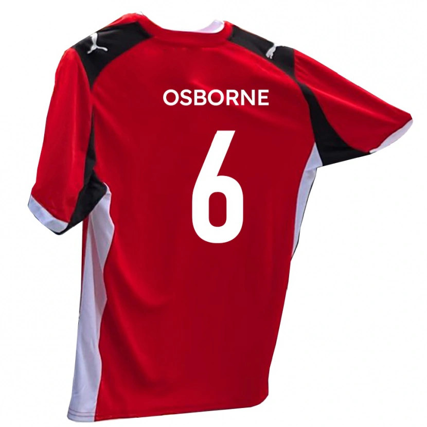 Danxen Kinderen Elliot Osborne #6 Rood Wit Thuisshirt Thuistenue 2025/26 T-Shirt