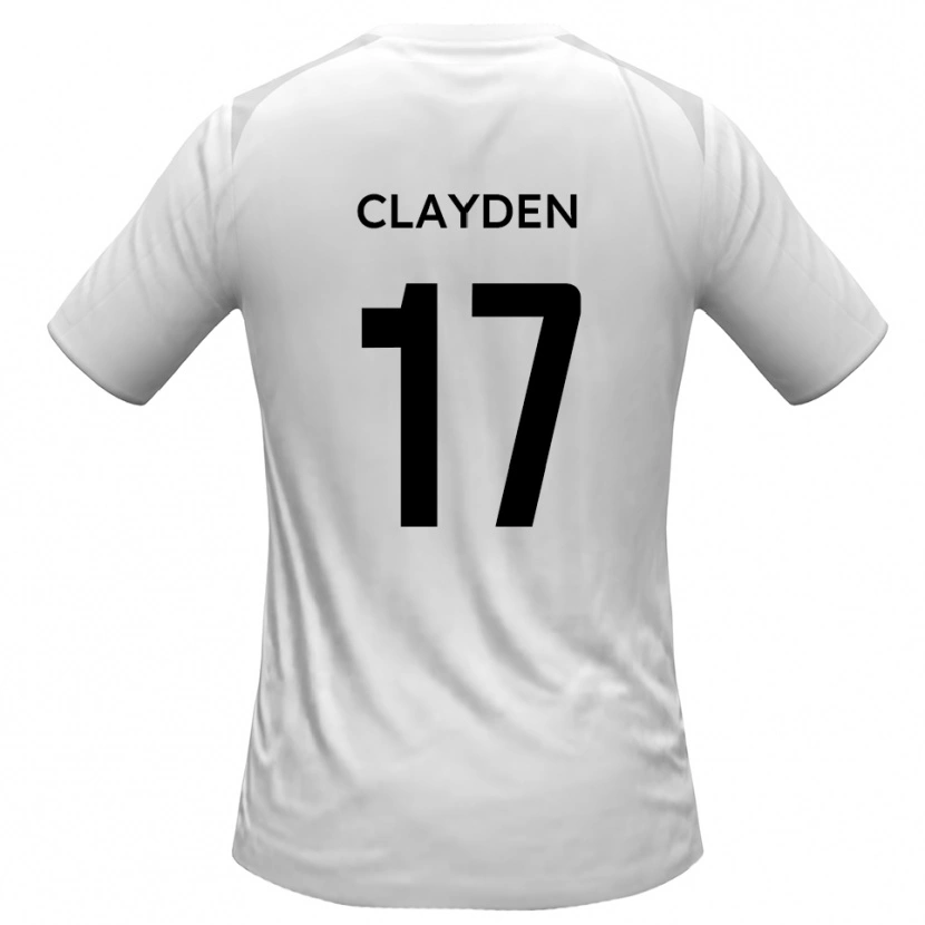 Danxen Kinderen Charles Clayden #17 Wit Grijs Thuisshirt Thuistenue 2025/26 T-Shirt