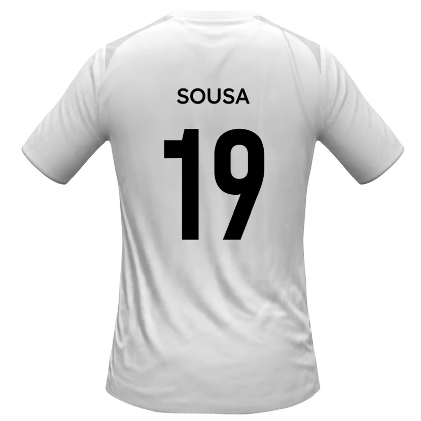 Danxen Kinderen Érico Sousa #19 Wit Grijs Thuisshirt Thuistenue 2025/26 T-Shirt