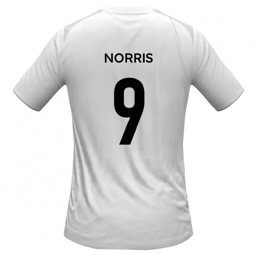 Danxen Kinderen Luke Norris #9 Wit Grijs Thuisshirt Thuistenue 2025/26 T-Shirt