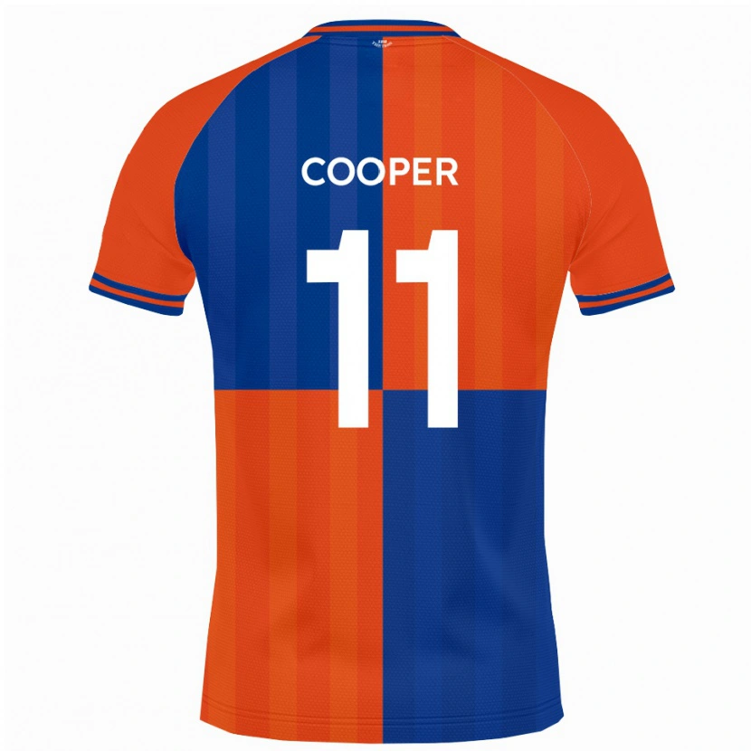 Danxen Kinderen Chay Cooper #11 Oranje Koningsblauw Thuisshirt Thuistenue 2025/26 T-Shirt