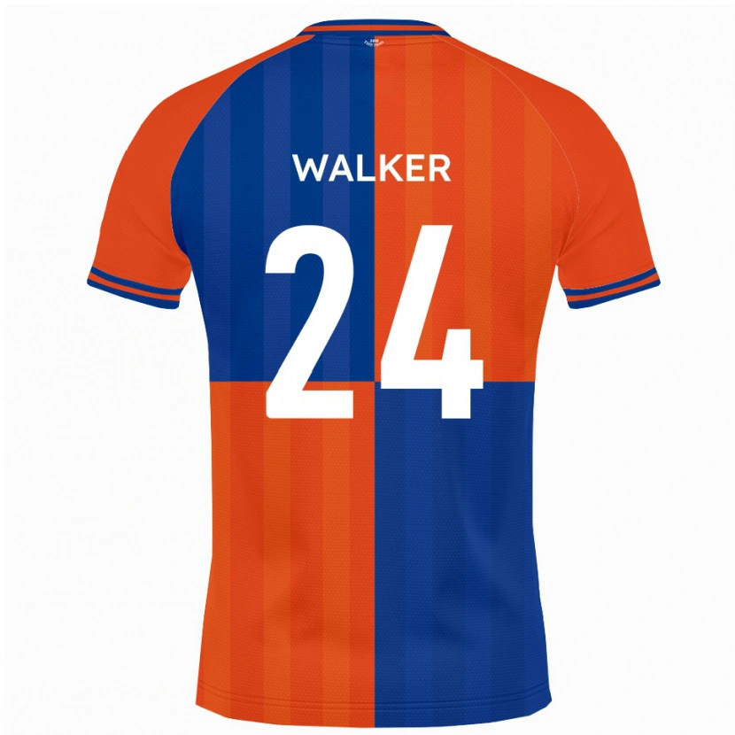 Danxen Kinderen Lewis Walker #24 Oranje Koningsblauw Thuisshirt Thuistenue 2025/26 T-Shirt