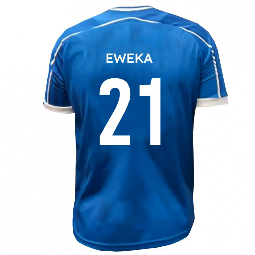 Danxen Kinderen Temi Eweka #21 Blauw Wit Thuisshirt Thuistenue 2025/26 T-Shirt