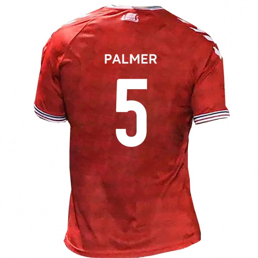 Danxen Kinderen Ashley Palmer #5 Rood Wit Thuisshirt Thuistenue 2025/26 T-Shirt