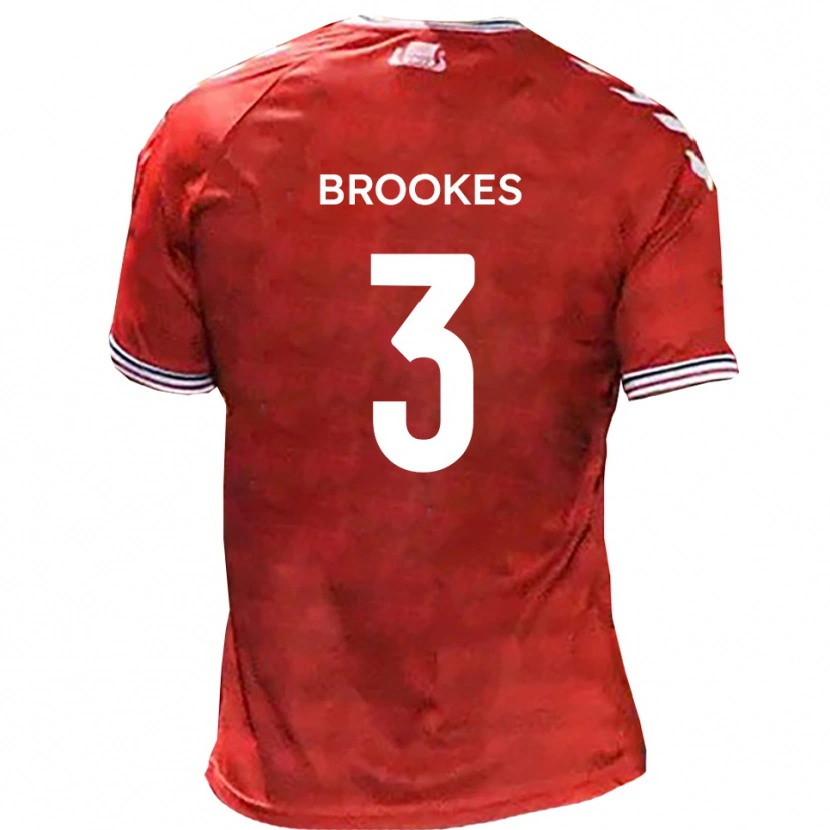 Danxen Kinderen Ben Brookes #3 Rood Wit Thuisshirt Thuistenue 2025/26 T-Shirt