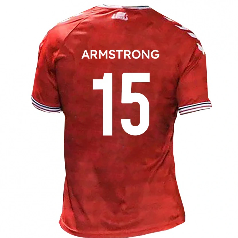 Danxen Kinderen Marvin Armstrong #15 Rood Wit Thuisshirt Thuistenue 2025/26 T-Shirt