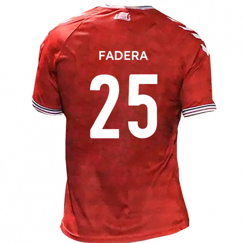 Danxen Kinderen Mo Fadera #25 Rood Wit Thuisshirt Thuistenue 2025/26 T-Shirt