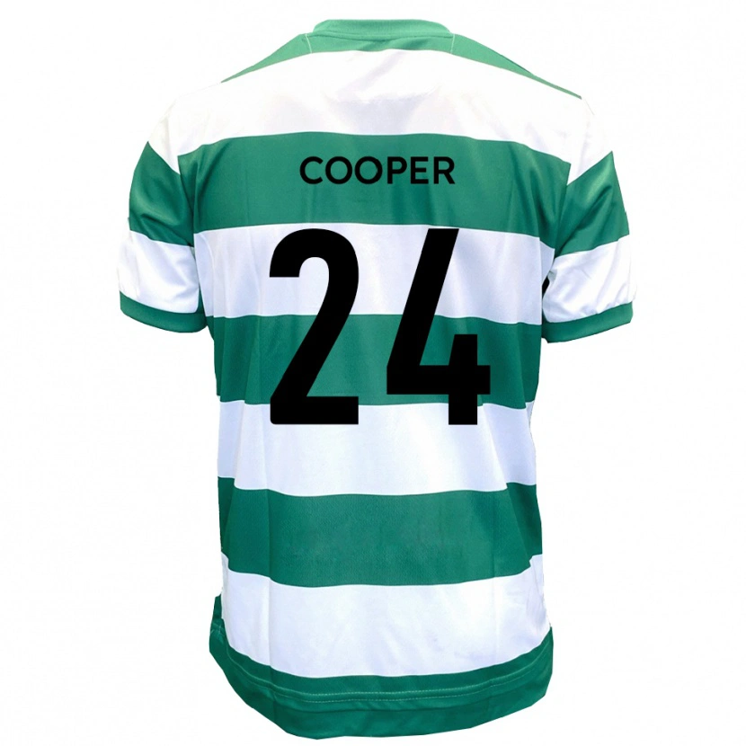 Danxen Kinderen Charlie Cooper #24 Groen Wit Thuisshirt Thuistenue 2025/26 T-Shirt