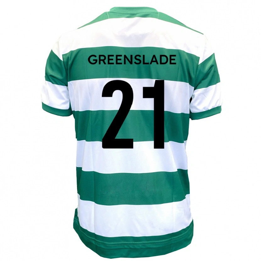 Danxen Kinderen Harvey Greenslade #21 Groen Wit Thuisshirt Thuistenue 2025/26 T-Shirt